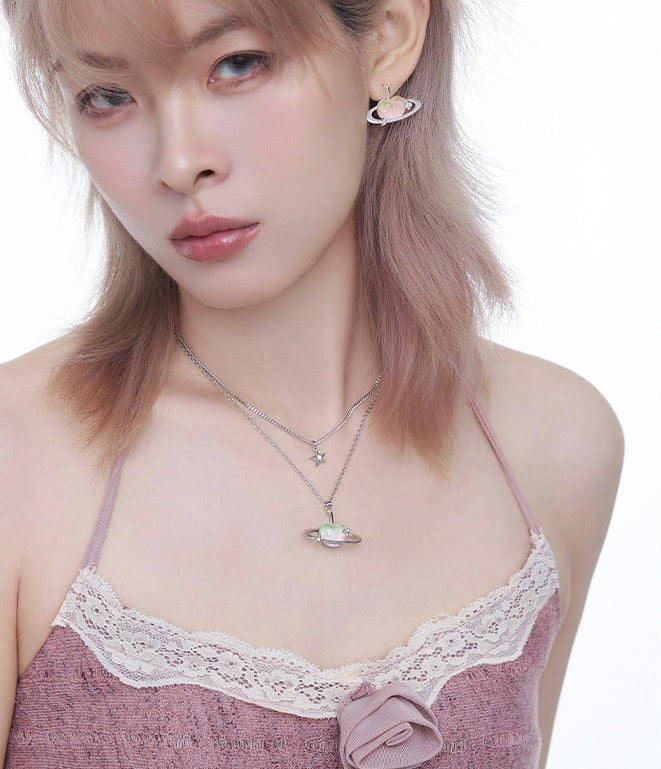 Apple Orbit Layered Necklace