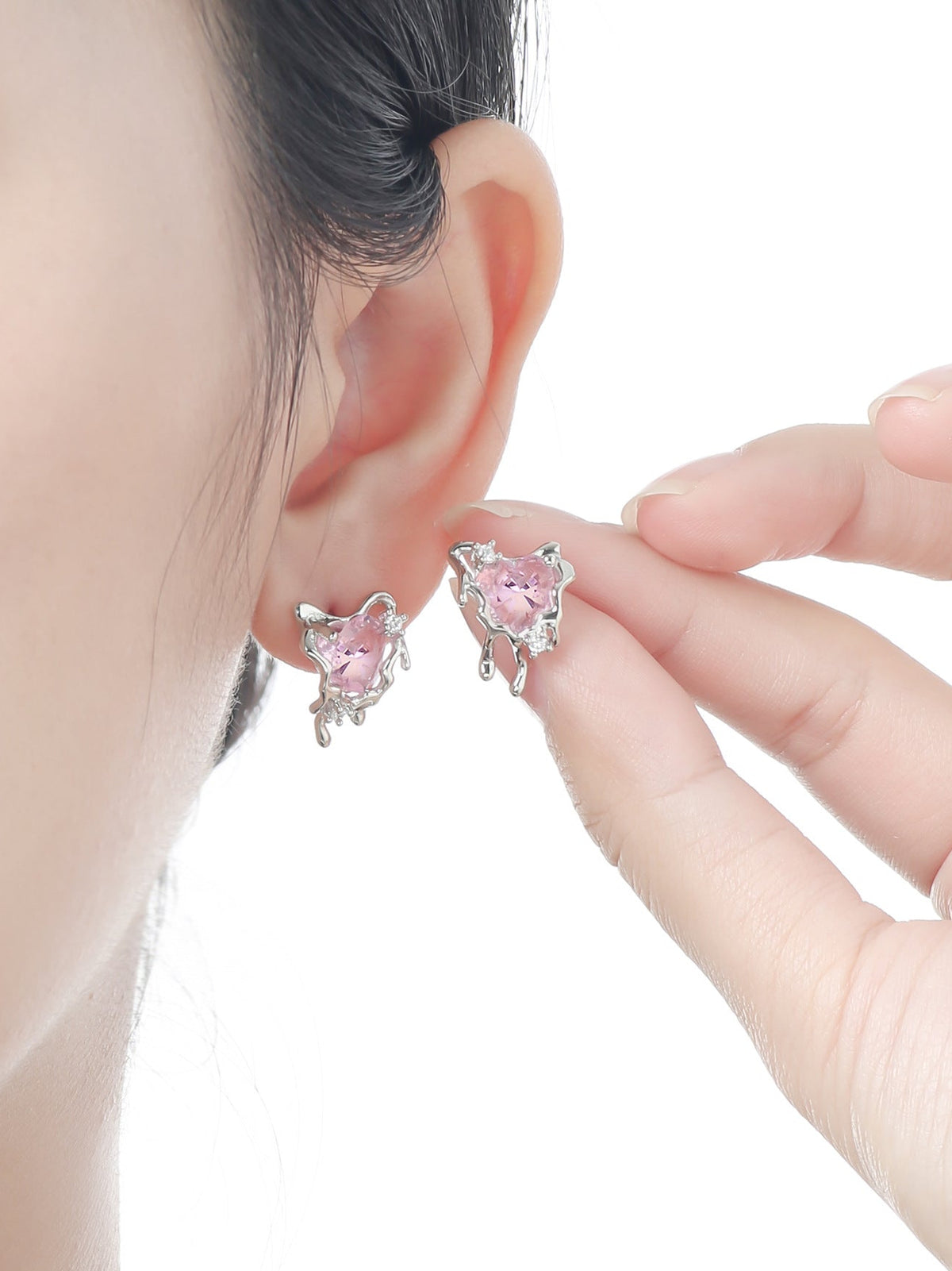 Blushborne Heart Melt Earrings