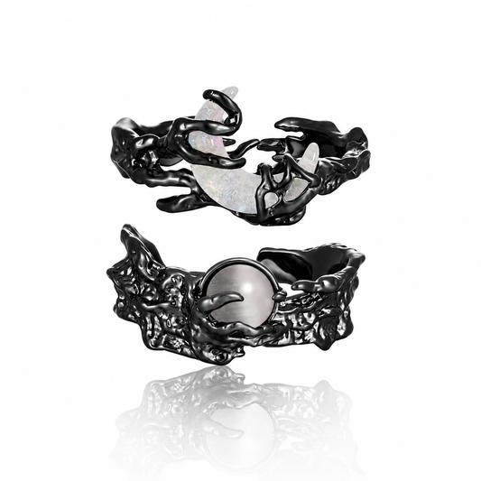 Black Lunar Mist Rings