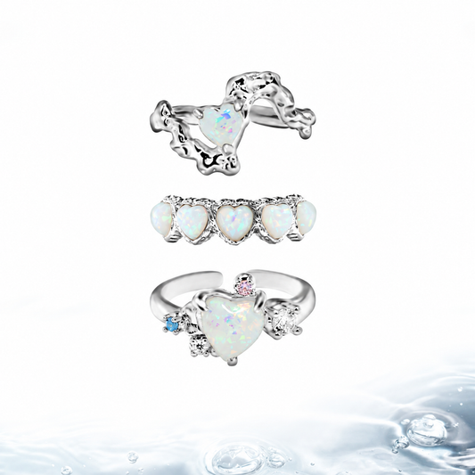 Dreamborne Opal Heart Rings