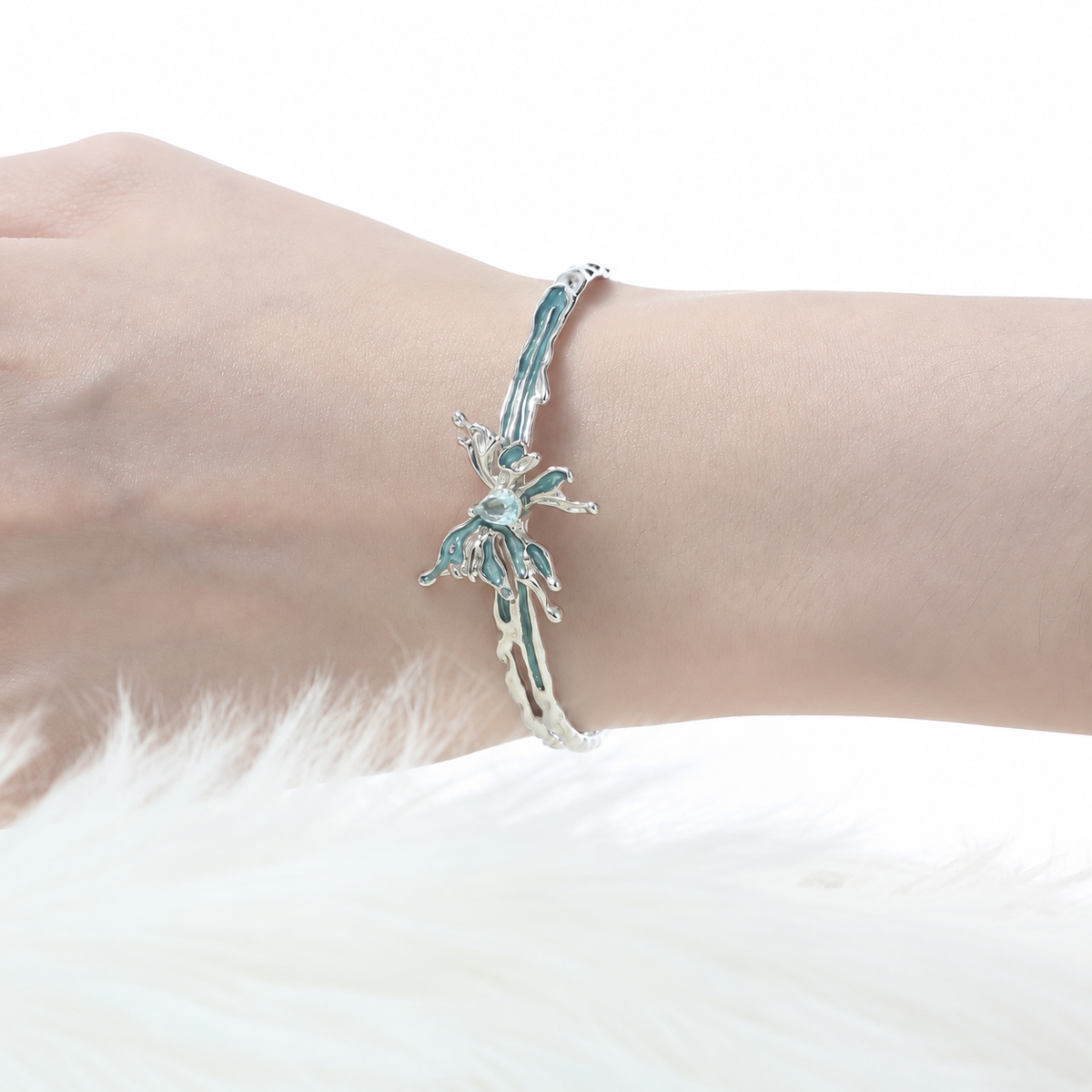 Glacier Butterfly Bangle