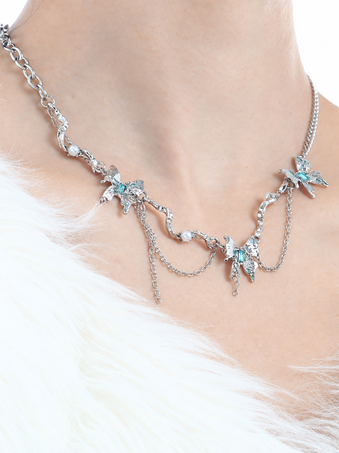 Glacier Butterfly Necklace