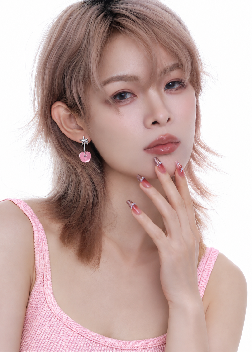 Starlight Pink Apple Earrings