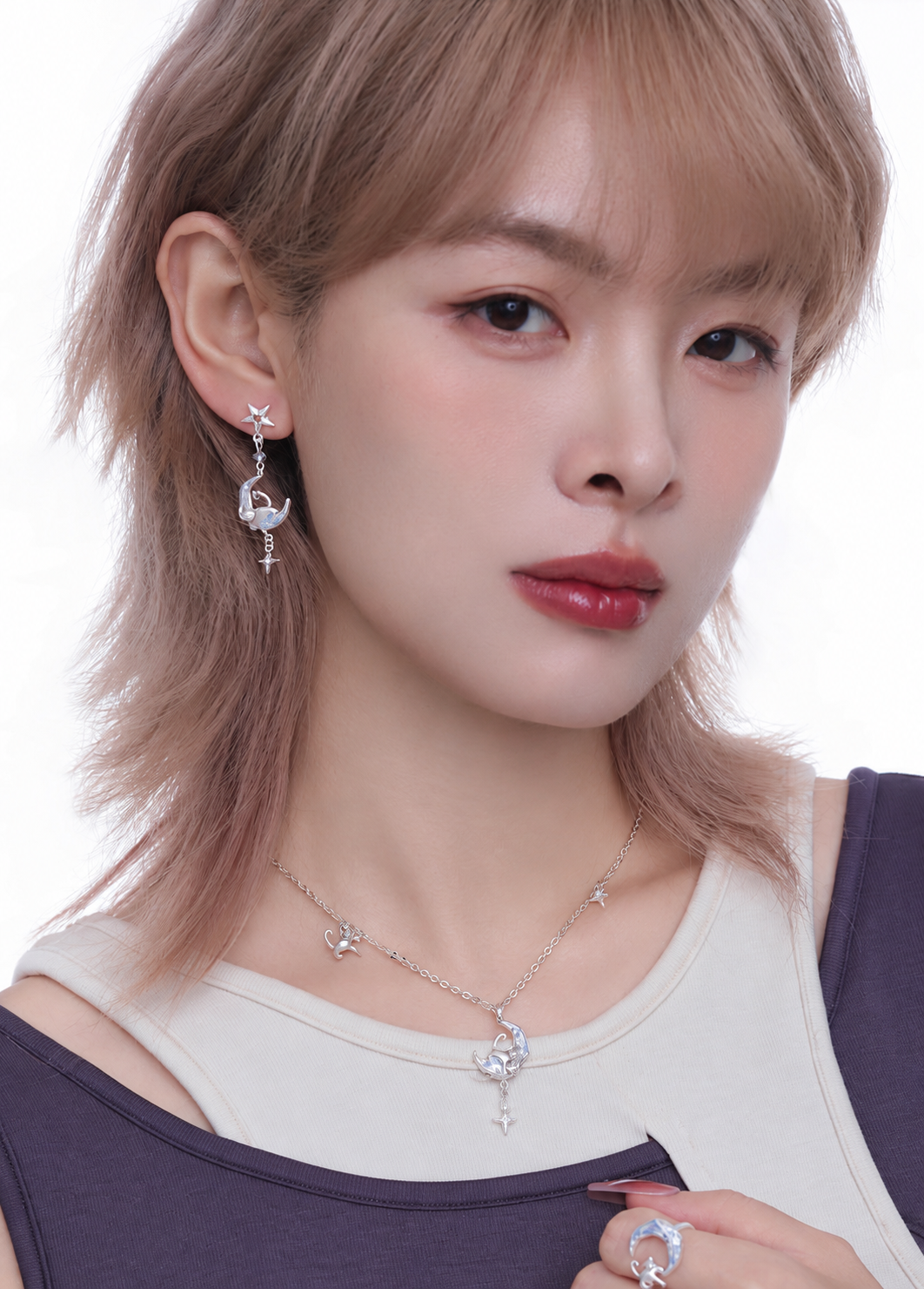 Lunette Asymmetrical Earrings