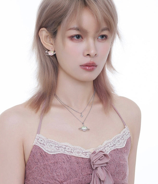 Apple Orbit Layered Necklace