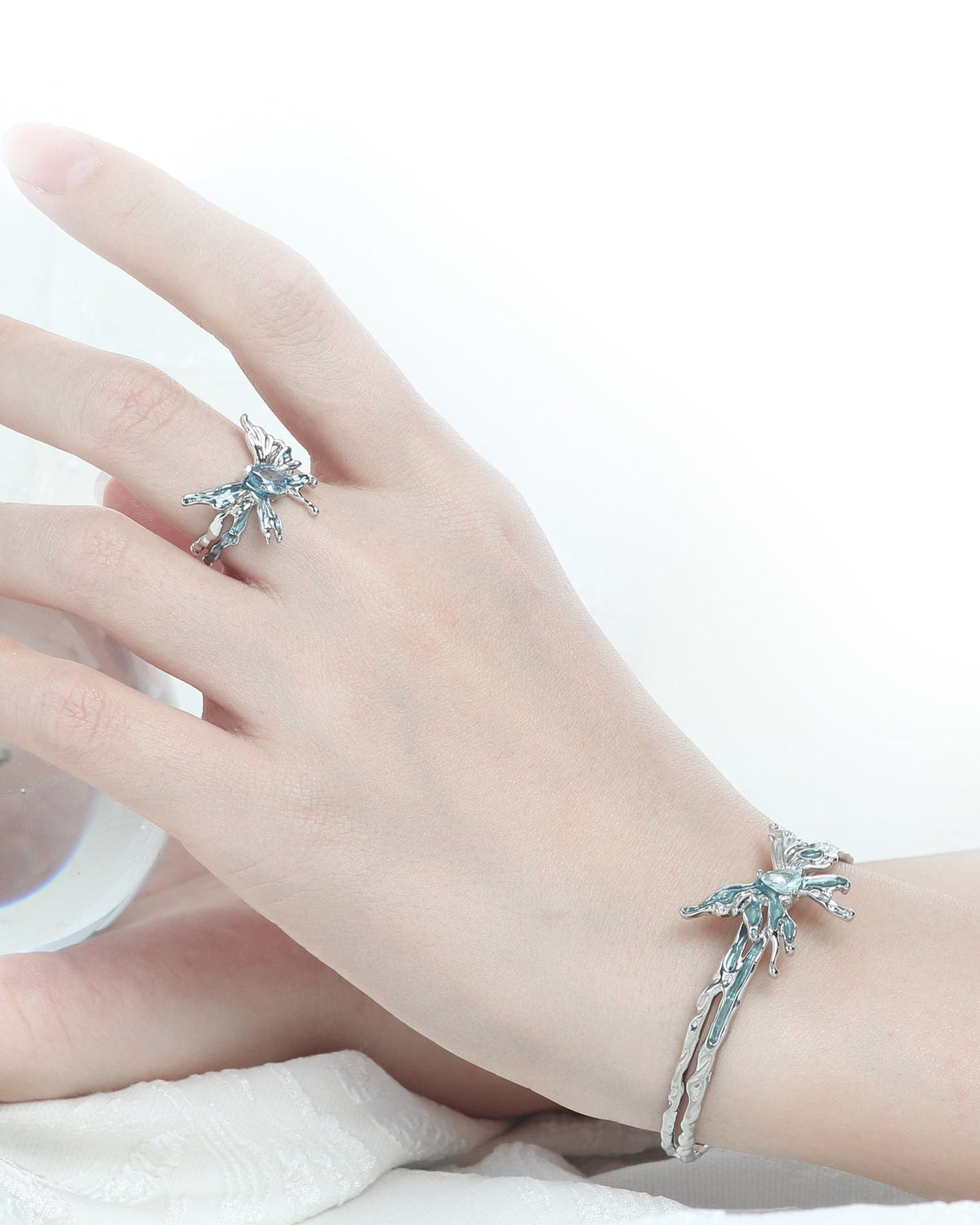 Glacier Butterfly Bangle